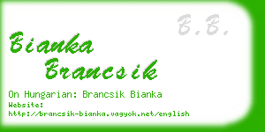 bianka brancsik business card